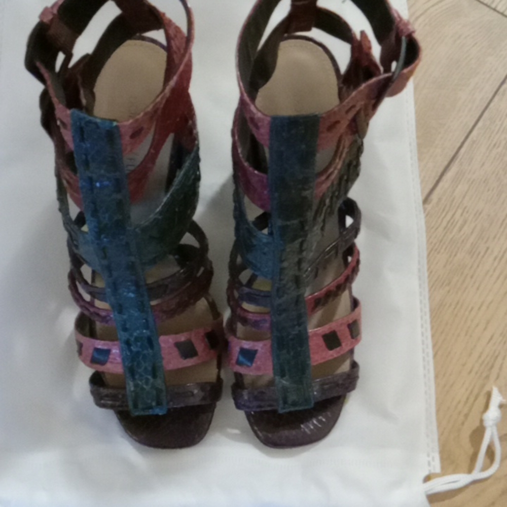 Donald Pliner Bindy Multi Color Gladiator Sandals